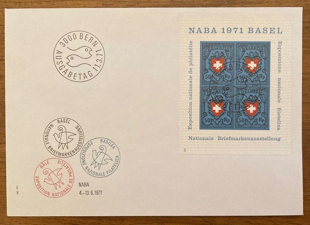 FDC NABA 1971 Basel Vierer Block Kaufen Auf Ricardo