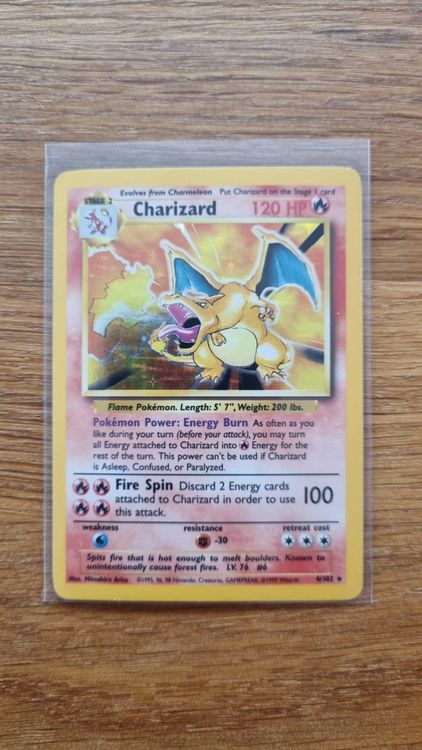 Charizard 4 102 Holo Rare Pokemon Base Set 1999 ENG Kaufen Auf