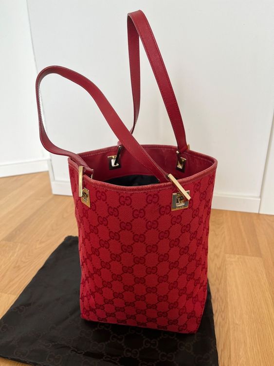 Vintage Gucci Beutel Tasche Rot Kaufen Auf Ricardo