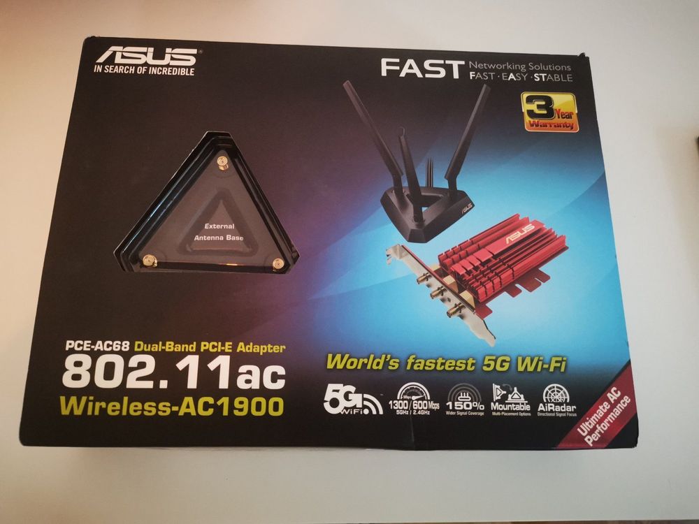 ASUS PCE AC68 Carte Réseau Pci Express Wi fi Gaming Ac 190 Acheter