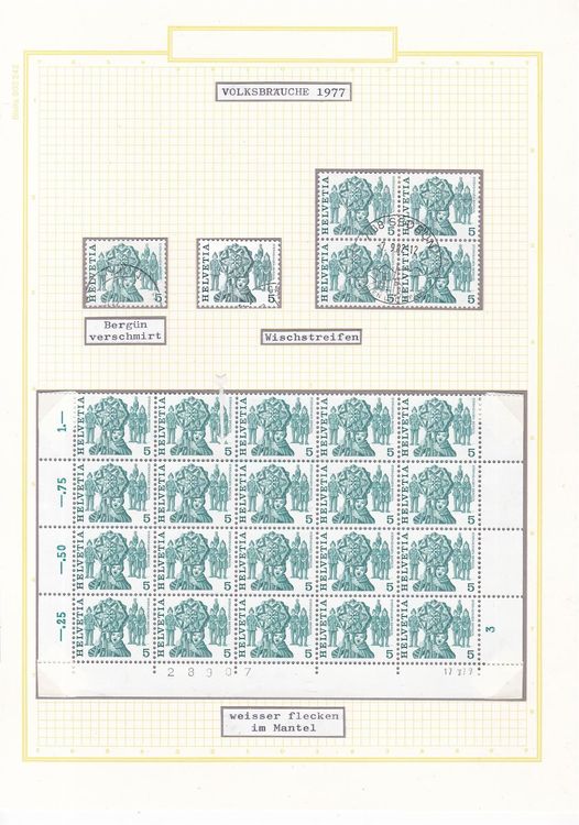 CH Briefmarken Lot Abarten Volksbräuche Kaufen auf Ricardo