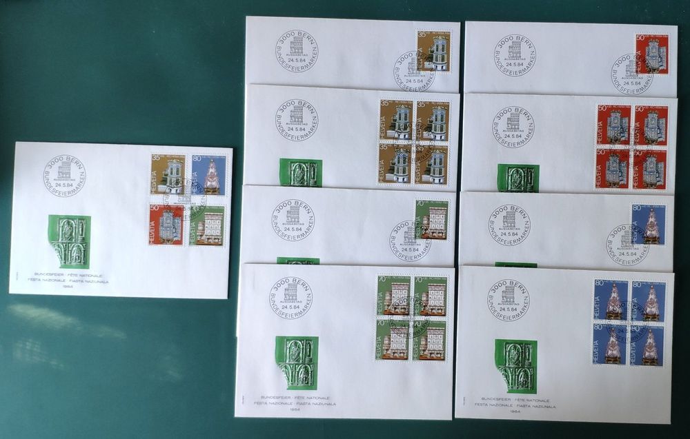 Bundesfeier Kachel Fen Fdc Satz Einzeln Und Block Kaufen