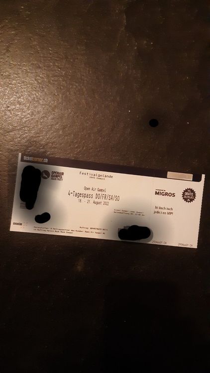 1 Ticket für das Open Air Gampel 4 Tages Karte Kaufen auf Ricardo