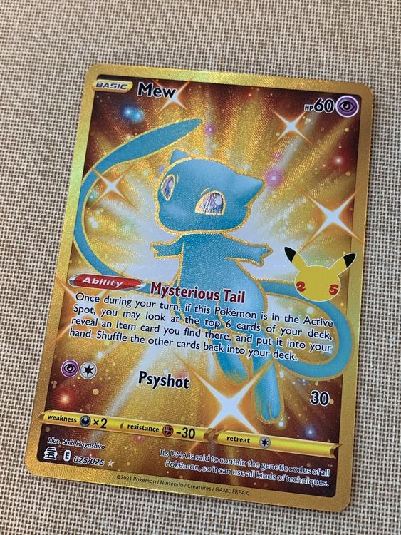 Pokemon Mew Holo Gold Secret Rare Celebrations ENG Kaufen Auf Ricardo