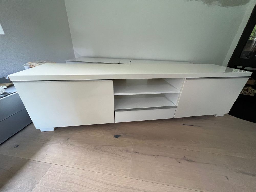 Ikea Besta Burs Tv Bank Sideboard Weiss Hochglanz Kaufen Auf