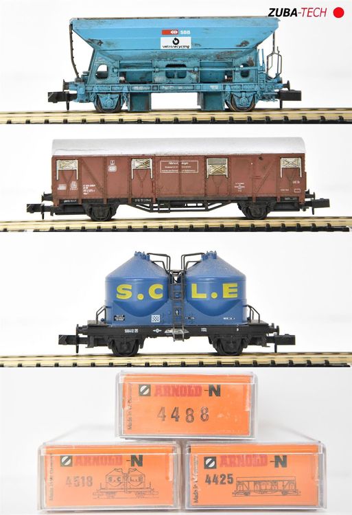 Arnold 3x Güterwagen SBB DB Spur N GS OV Kaufen auf Ricardo