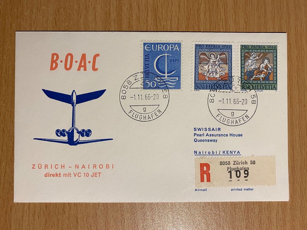 BOAC Erstflug Zürich Nairobi 1966 Kaufen auf Ricardo