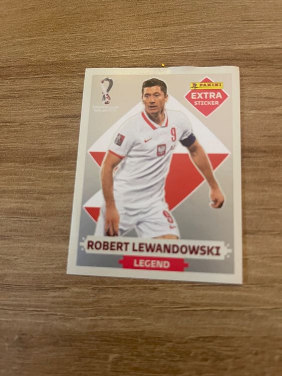 Panini WM 2022 Extra Sticker SILBER Robert Lewandowski Comprare Su