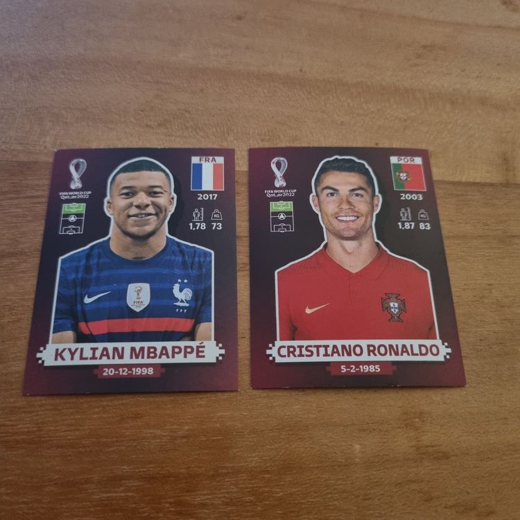 Panini Sticker WM 2022 CR7 Und Mbappe Acheter Sur Ricardo