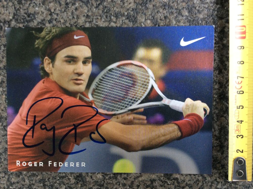 Roger Federer Original Autogramm Karte Kaufen Auf Ricardo