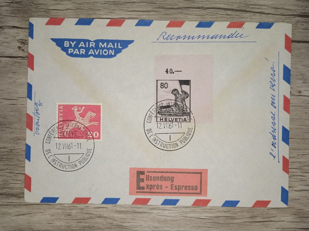 TR16 Enveloppe Timbre Suisse 1961 Kaufen Auf Ricardo