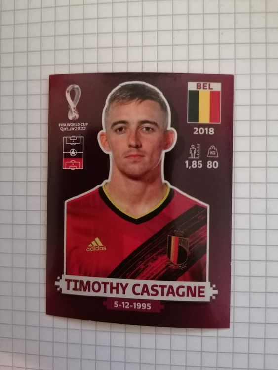 Panini Qatar 2022 Bel 6 Timothy Castagne Kaufen Auf Ricardo