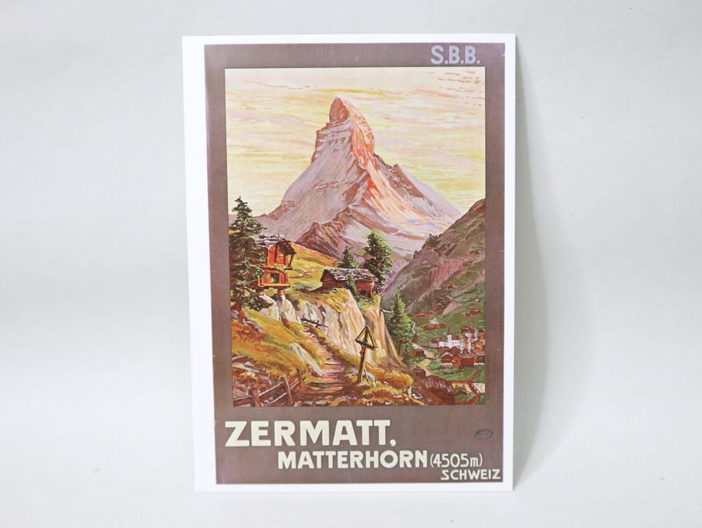 Ak Zermatt Matterhorn Sbb Plakat Francois Gos Kaufen Auf Ricardo