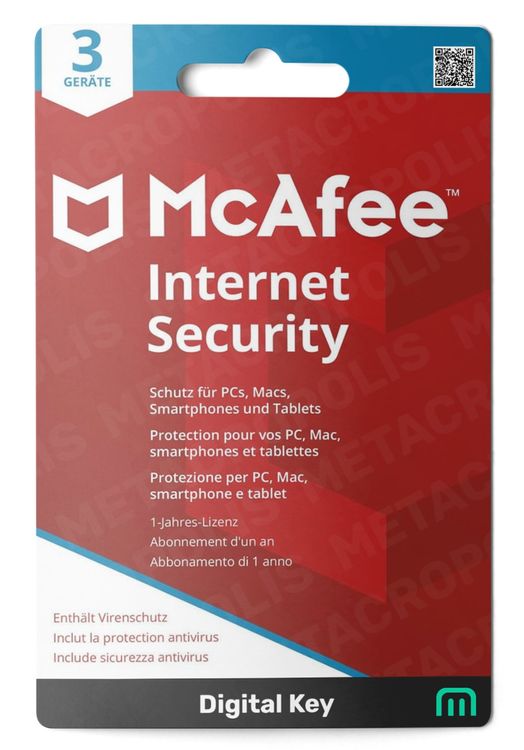 McAfee Internet Security 2022 3 Device 1J PC MAC Kaufen Auf