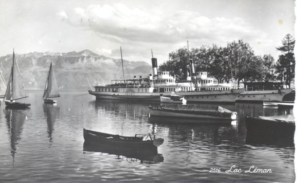 Ds Vevey Raddampfer Dampfschiffe Hafen Ouchy Lac L Man Kaufen Auf