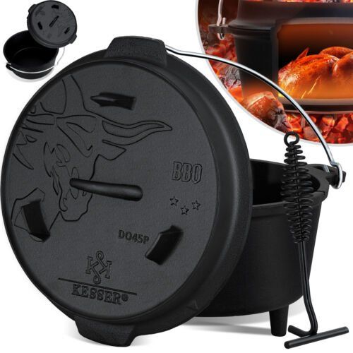 Dutch Oven Set Mit Deckelheber Bbq Feuertopf Schmortopf Guss Kaufen