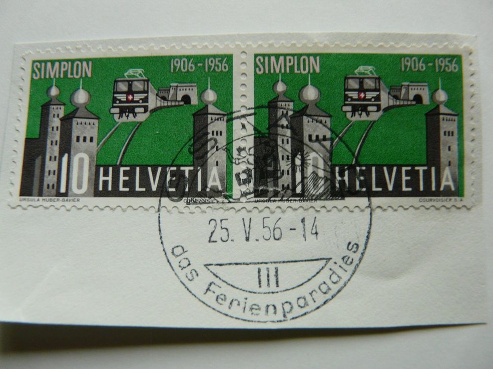 1956 Werbemarke 10C Stempel Gstaad Kaufen Auf Ricardo