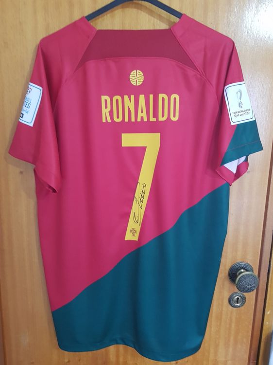 Cristiano Ronaldo Portugal Wm Home Trikot Signiert Acheter