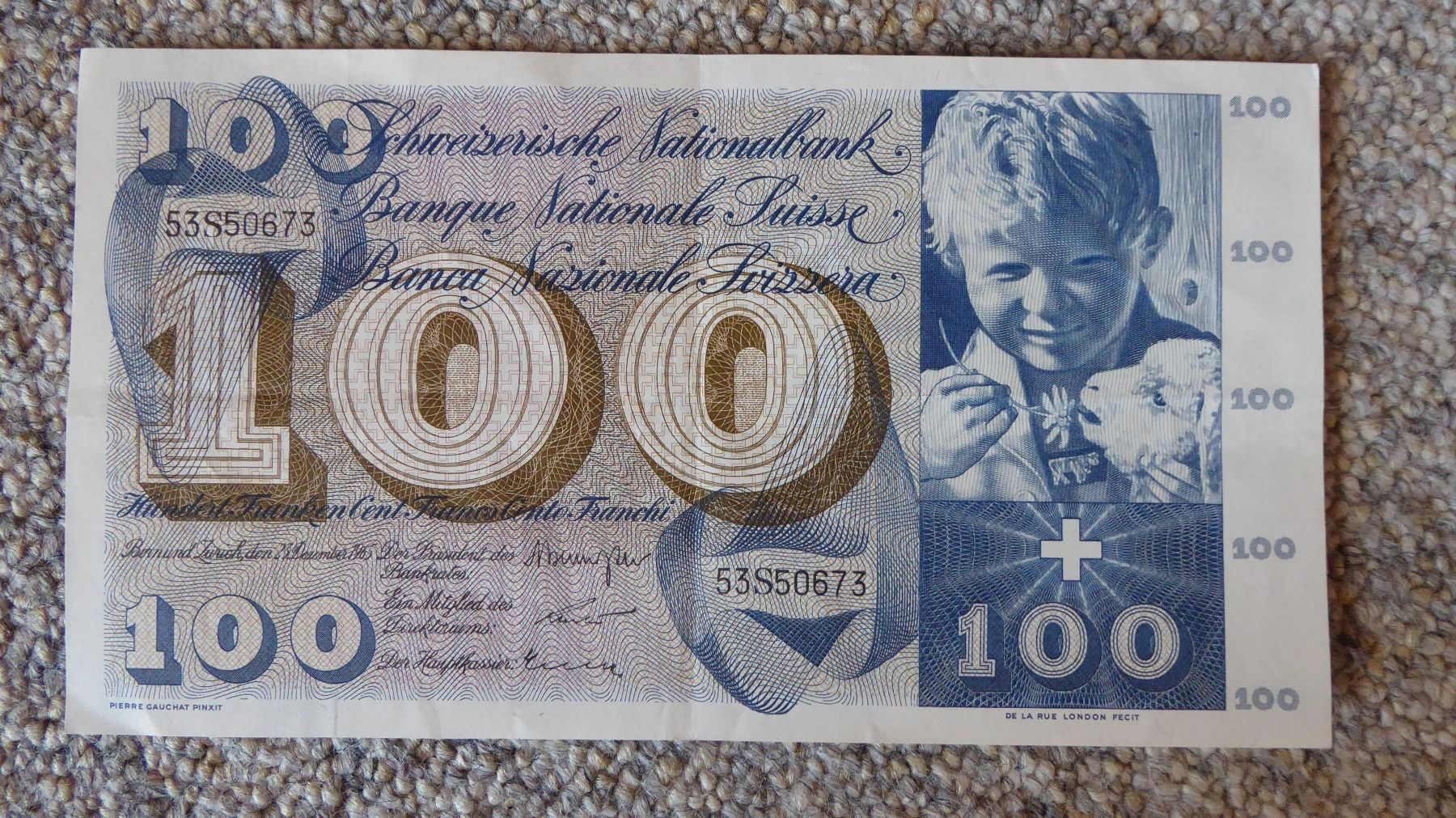 Banknote Schweiz 100 Franken Kaufen Auf Ricardo