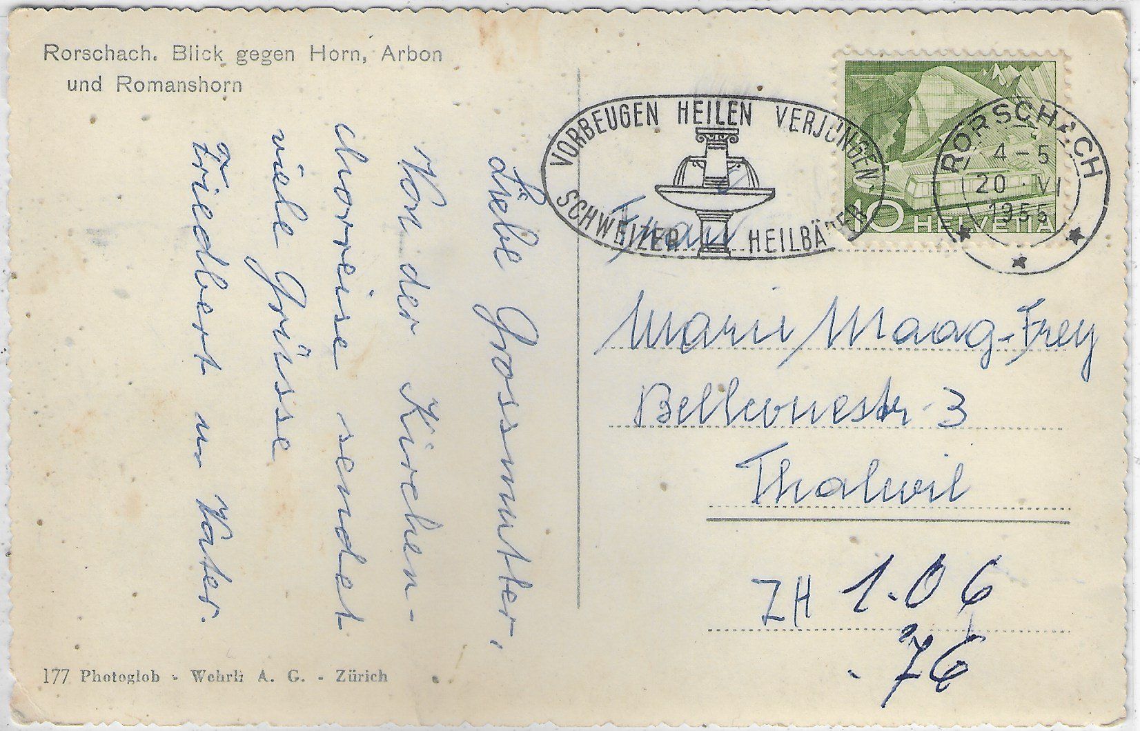 Cartoline postali: Rorschach - Generalansicht – Usato da Ettingen venduto da Kartenplanet 1