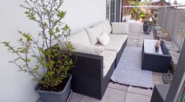 grosse Lounge inkl. Tisch, Kunstrattan 250x85cm