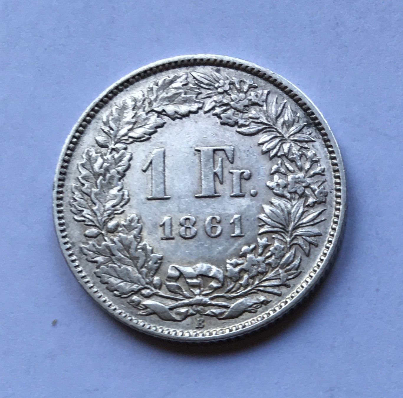 Tutti le monete: 1861 1 Franken -unz – Usato da Kirchberg SG venduto da Helveticus00