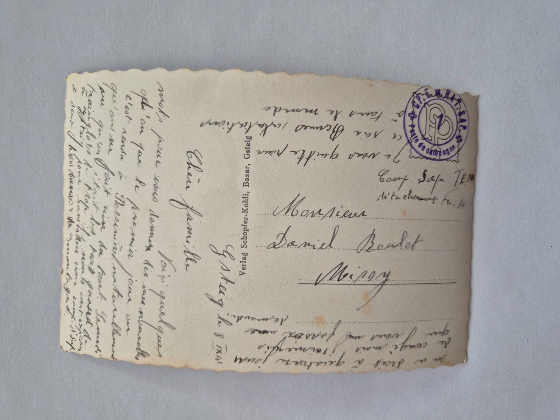 Cartoline postali: Alte Ansichtskarte Gsteig b. Gstaad Spitzhorn & Sanetschp... – Usato da Langendorf venduto da zvonu161 1