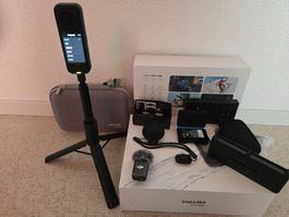 Insta 360 X5 8K 360 Action Cam mit DJI Mic und Fernauslöser