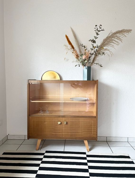 Mid Century Kommode mit Glastüren 1950er/1960er Jahren (Gebraucht) in ...