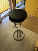 3 Barhocker mit Metallgestell, schwarz, für gemütliche Abend