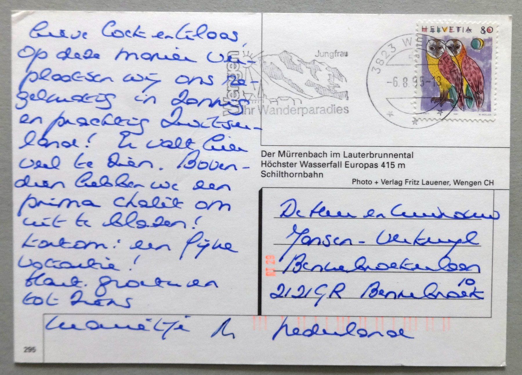 Cartoline postali: Schilthornbahn – Usato da Fétigny venduto da Billy2miny 1