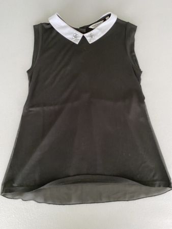 Top noir NafNaf col blanc XS