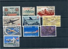 1938-88 10 versch. Pro Aero Marken gest.