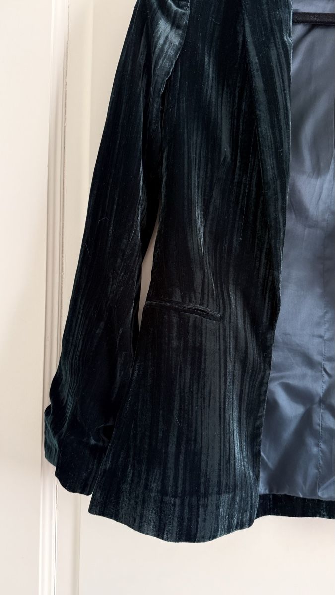 H&M Jacken: H&M Velours Dark Green Blazer – Gebraucht aus Corsier-sur-Vevey von Kristina.Nova 2