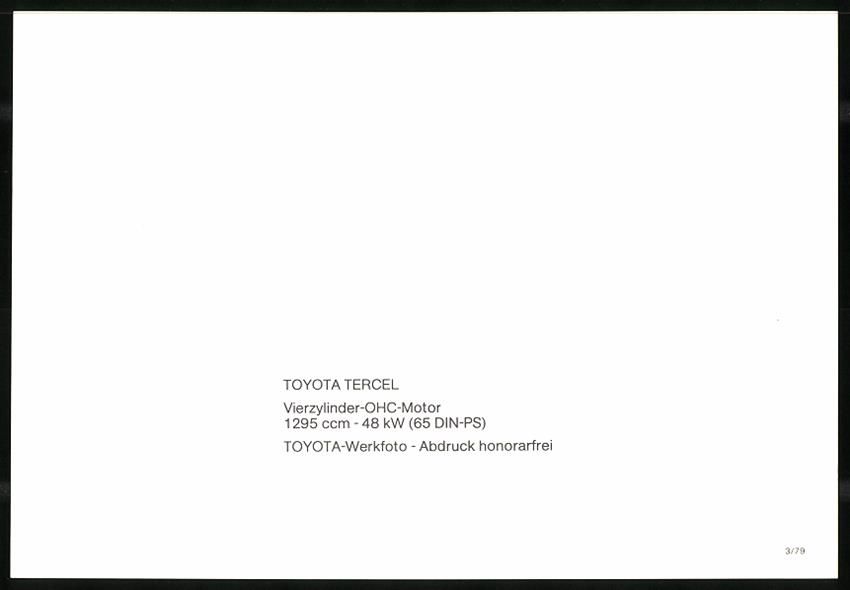 Fotografie & Manifesti: Fotografie Auto Toyota Tercel, Kleinwage – Usato da Berlin venduto da bartko-reher 1