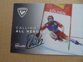 Loïc Meillard autographe / Autogramm Originalunterschrift