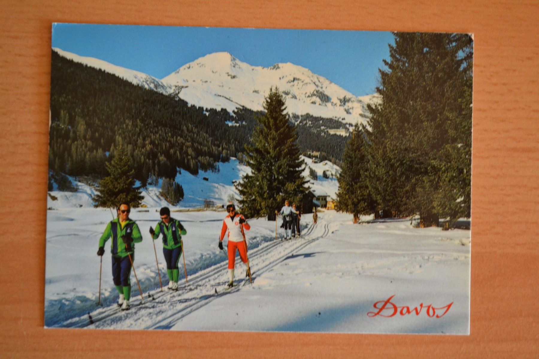 Cartes postales: AK Davos Langlaufloipe 1983 – D'occasion à Beinwil am See par kajak55