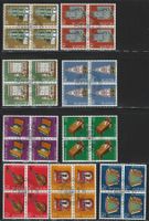 PRO PATRIA 1984-1987  GESTEMPELT, VIERERBLÖCKE