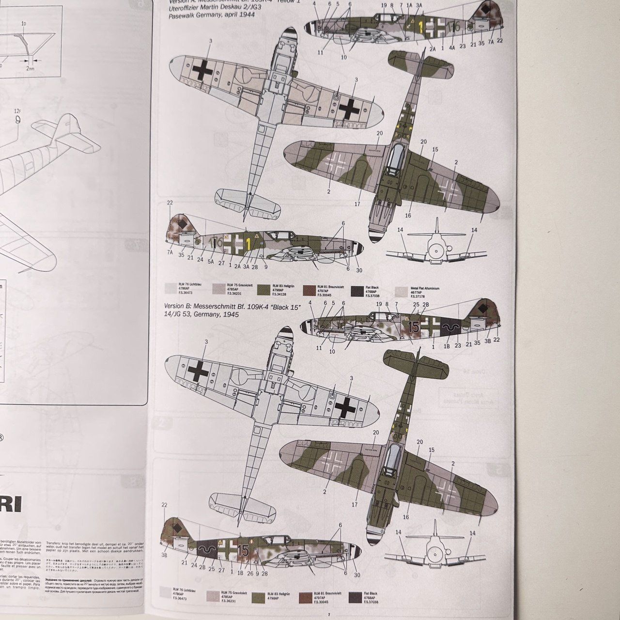 Italeri Kit di modellismo & Modellini statici: Italeri Bf 109 K-4 1/48 – Nuovo (secondo la descrizione) da Dietikon venduto da Berin64 4