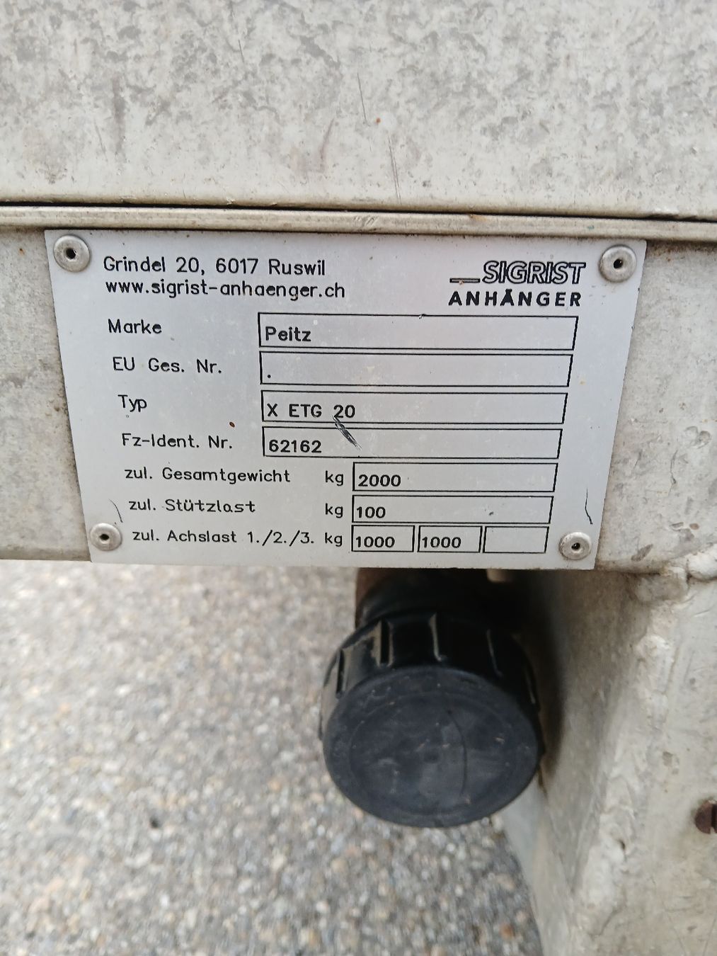 Remorques: Robuster Autoanhänger Anhänger – D'occasion à Gettnau par Kbag. 7