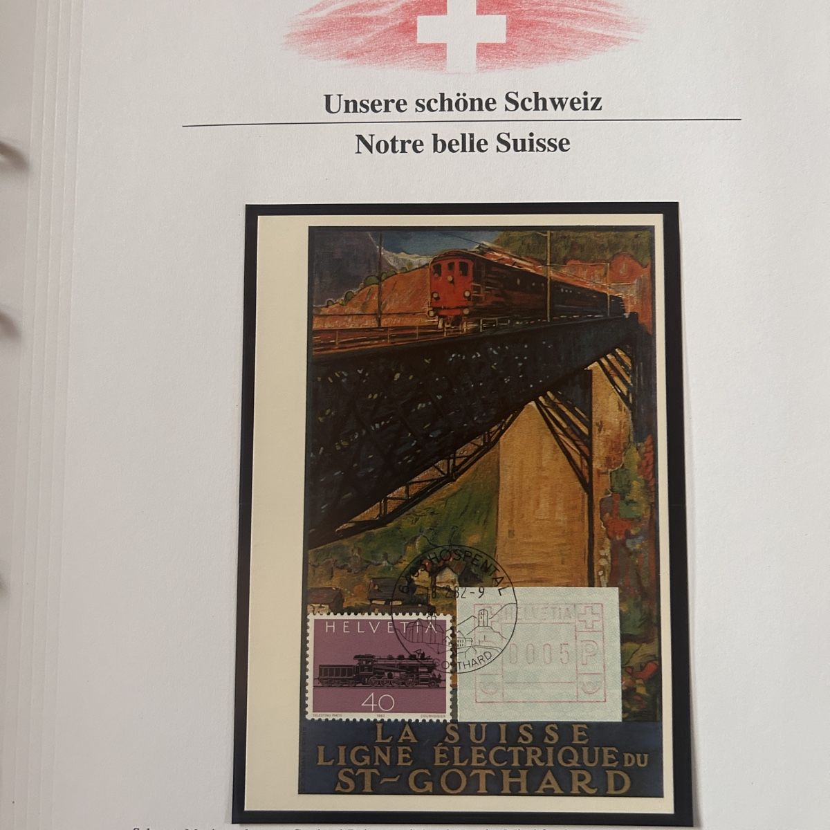 Tutti i francobolli:  Briefmarken/Karten Gotthard-Bahn Schweiz, Sammlung Philat – Usato da Laufen venduto da belleskulptur 9