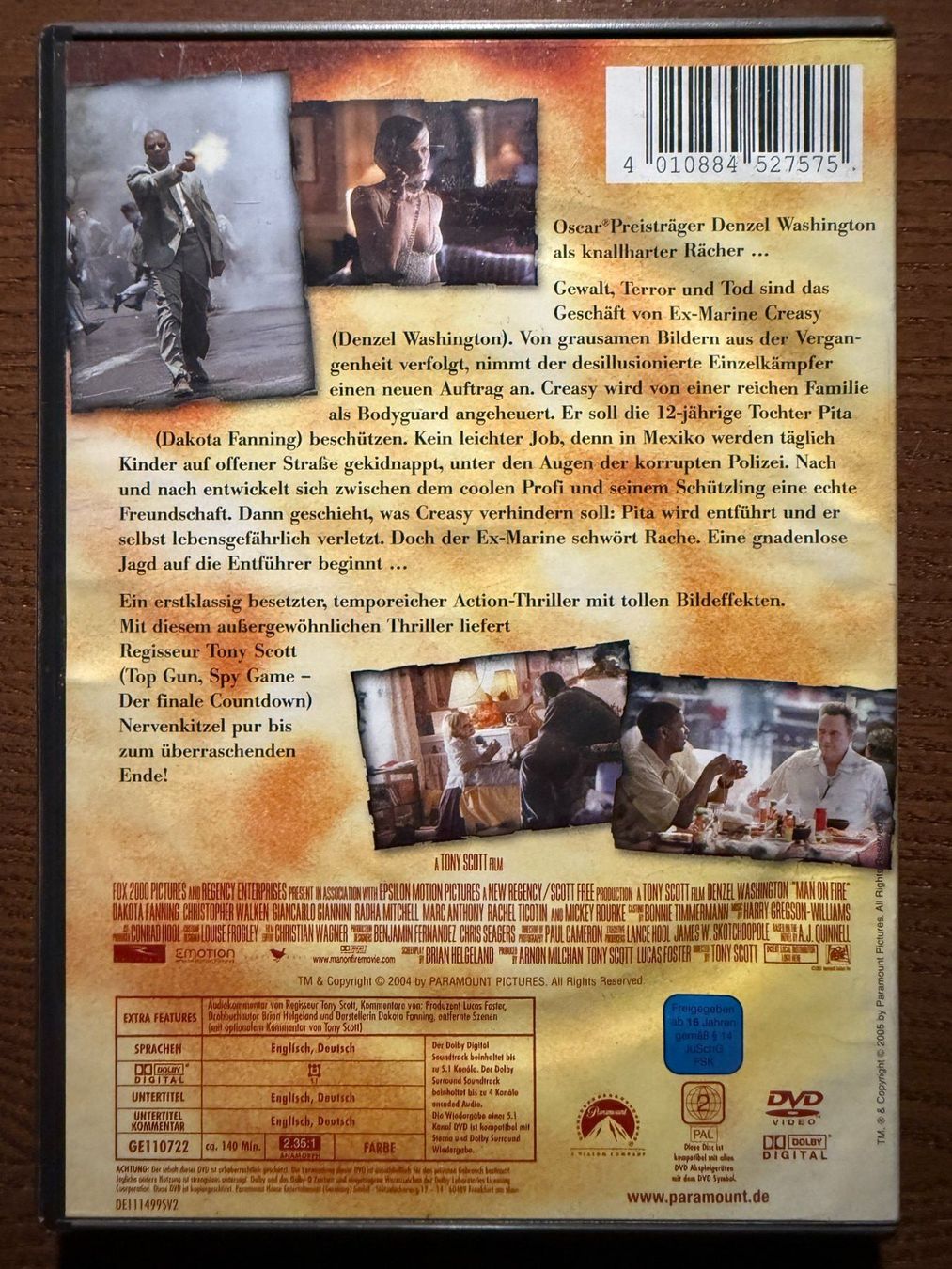 Tutti i DVDs: Man on Fire – Usato da Zürich venduto da FilmFreunde 1