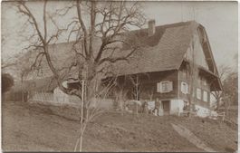 LANDWIRTSCHAFT/BAUERNFAMILIE 1910 mit Hund LU?