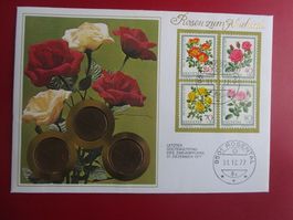 Rosen zum Abschied - FDC mit 2er-Set 1977