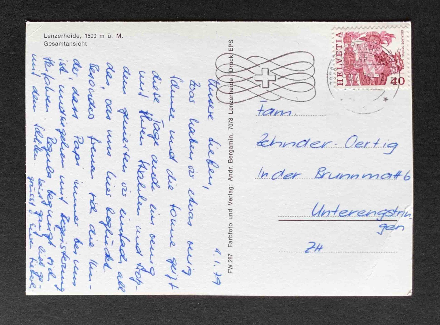 Cartoline postali: AK Lenzerheide Gesamtansicht – Usato da Goldau venduto da artelier1 1