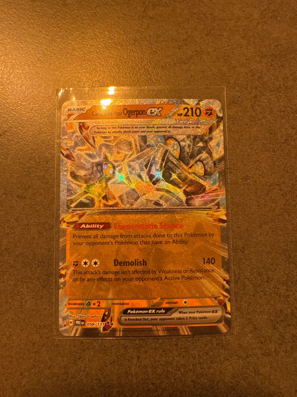 Pokémon Sammelbilder & Trading cards: Cornerstone Mask Ogerpon ex 058/131 Prismatic Evolutions – Neu (gemäss Beschreibung) aus Winterthur von Fischinho