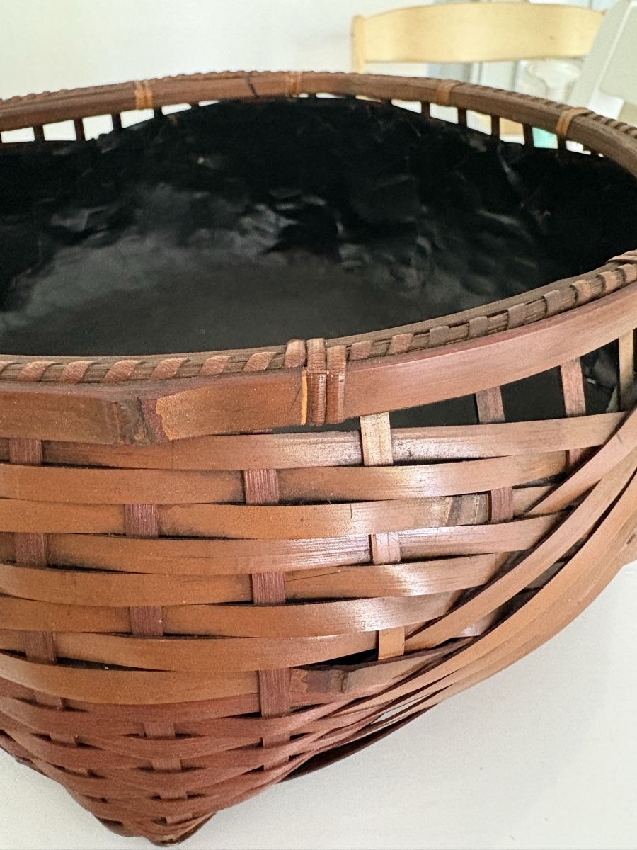 Arte internazionale: Japanese Round Bamboo Basket Pot Liner – Usato da Benglen venduto da morningchild 3