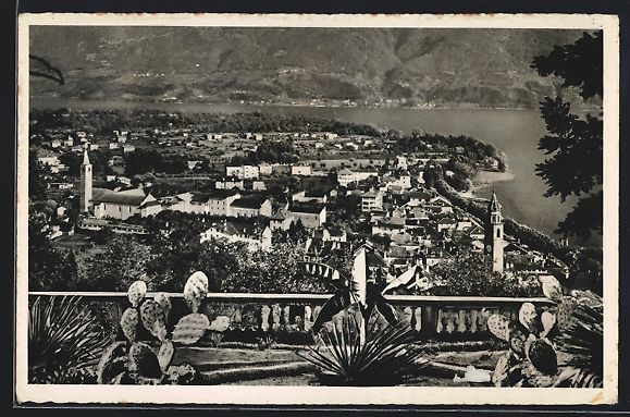 Ansichtskarten: AK Ascona, Panorama mit Lago Maggiore – Gebraucht aus Berlin von bartko-reher