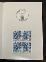 Schweiz 1988 PTT-Bögli 4er-Block 80 Post Basel 2 Philatelie