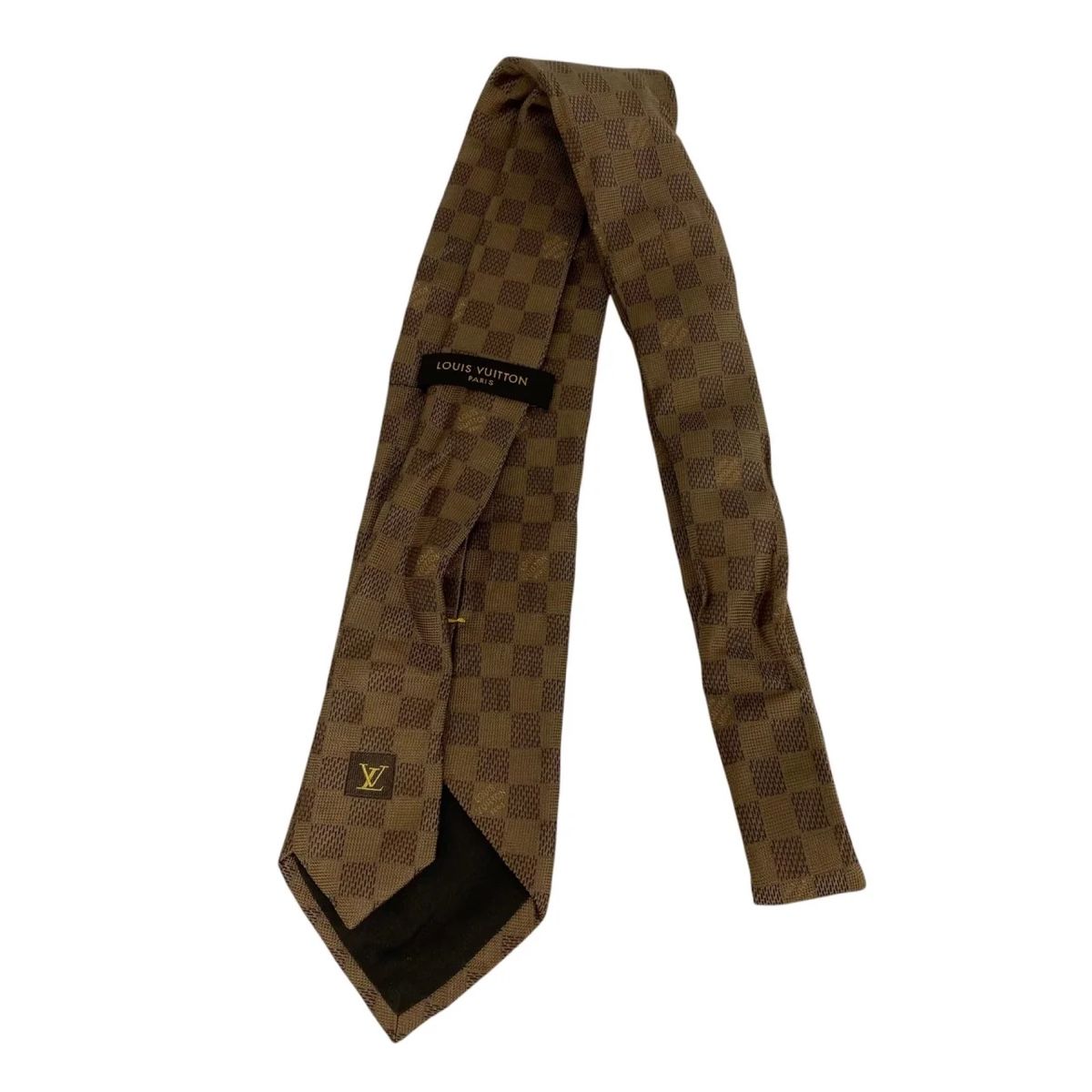 Louis Vuitton Cravatte: Original Louis Vuitton Silk Tie Damier Pattern Brown – Usato da Winterthur venduto da Atelier.W.Maison 7